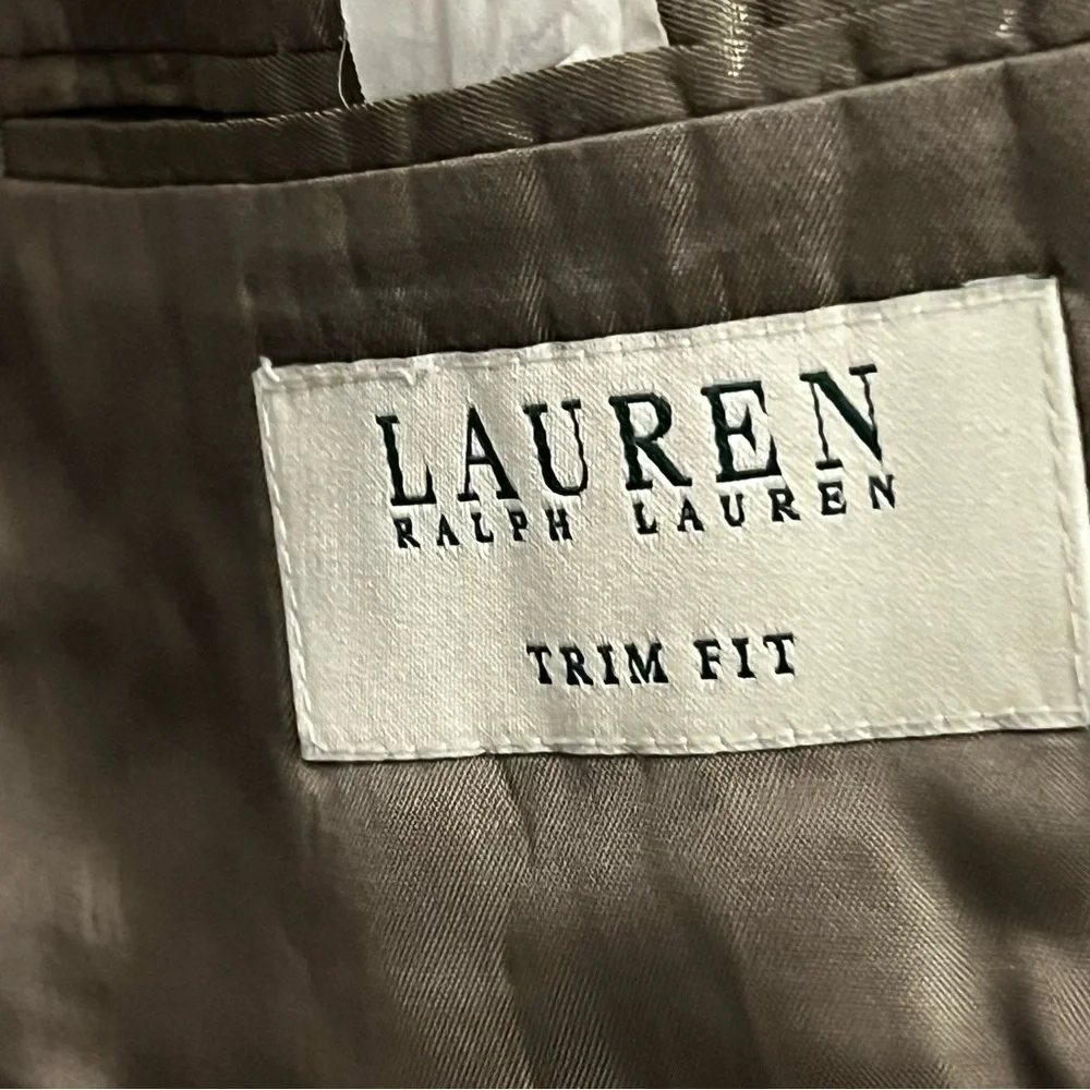 Lauren Ralph‎ Lauren Wool Elbow Patch Houndstooth Dark Brown Check Blazer 48R